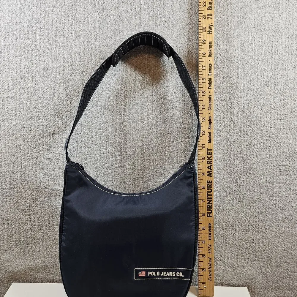 Polo Ralph Lauren Polo Jeans Co VTG Hobo Shoulder Bag Purse Sporty Gorpcore Blue